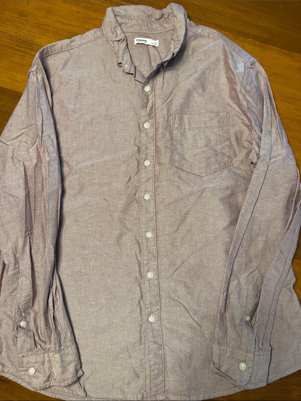 Sonoma Men's Button-Down Shirt - Light Mauve